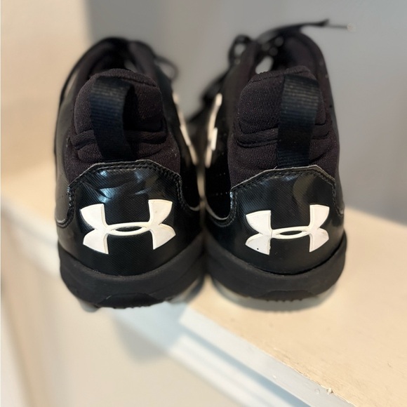 Mens Under Armour Demolish Football Cleats Shoes Size 13 Adult Black Spikes - Picture 8 of 9